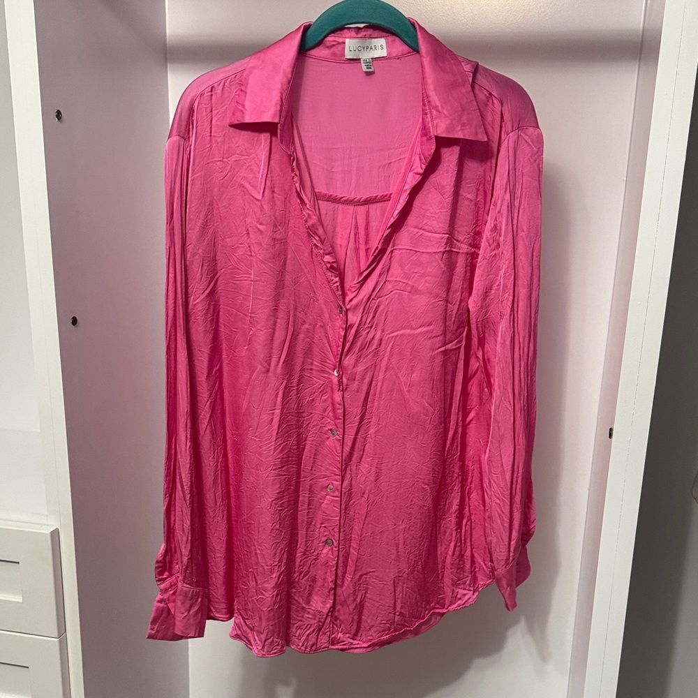 Lucy Paris Fuchsia Button Down Shirt